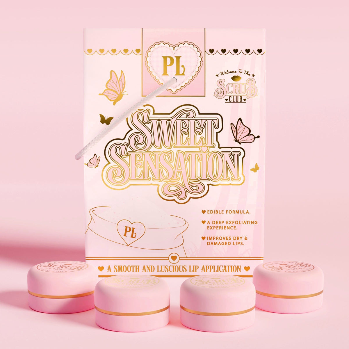 Sweet Sensation Sugar Lip Scrub Bag by P. Louise Cosmetics