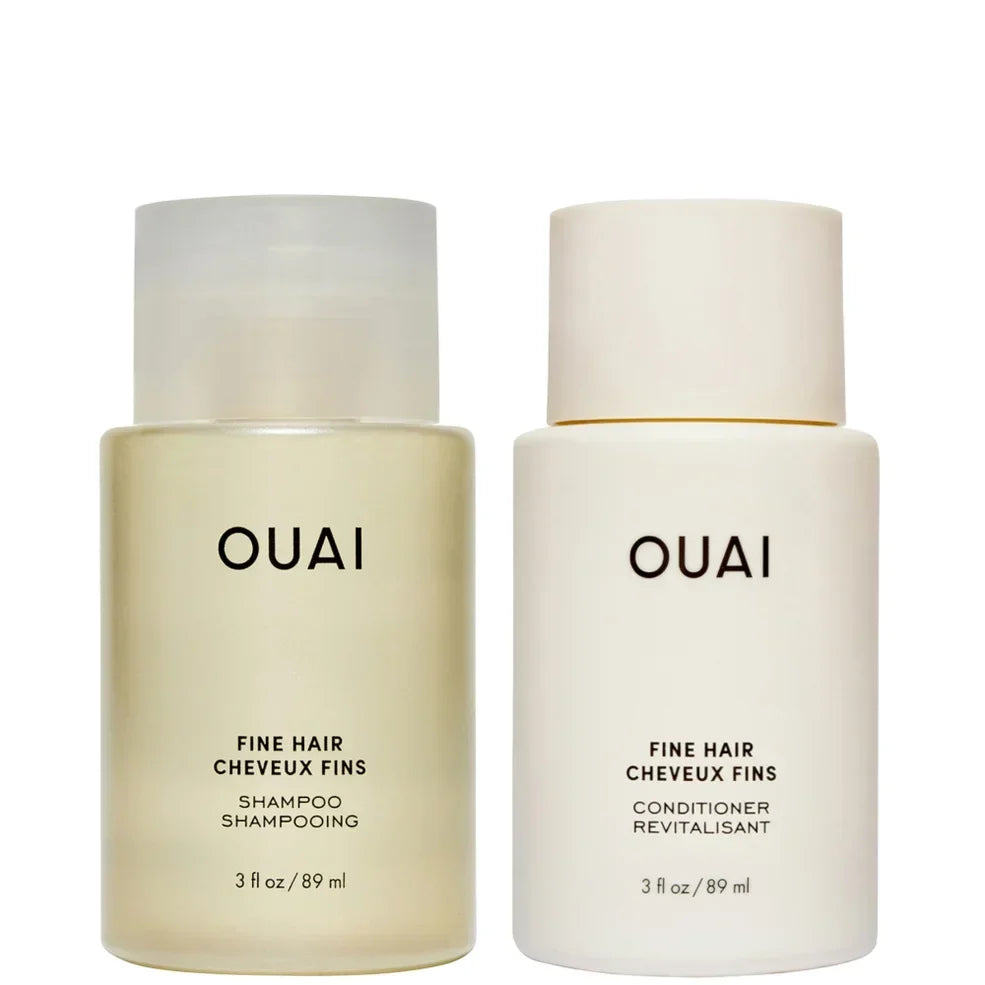 OUAI Fine Shampoo and Conditioner Travel Bundle