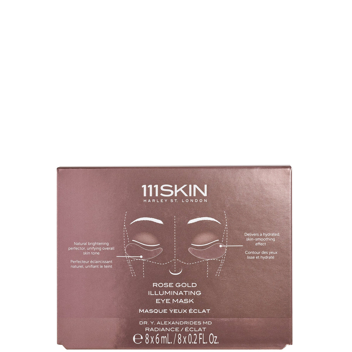 Rose Gold Illuminating Eye Mask Box 8 Pack