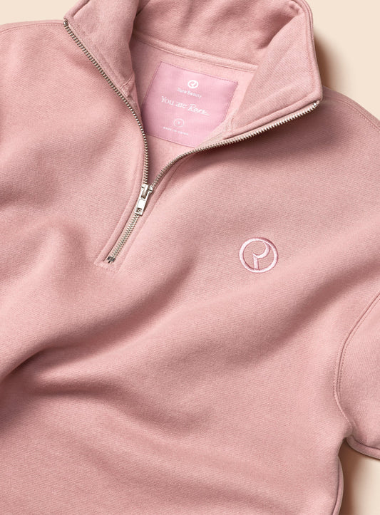 Everyday Quarter Zip Sweatshirt by Rare Beauty