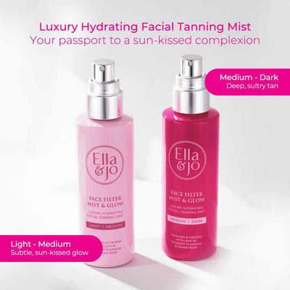 Face Filter Mist & Glow Tanning Mist by Ella & Jo