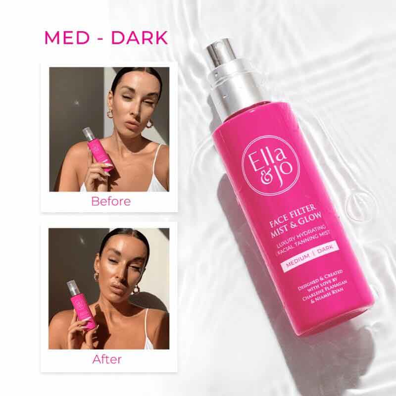 Face Filter Mist & Glow Tanning Mist by Ella & Jo