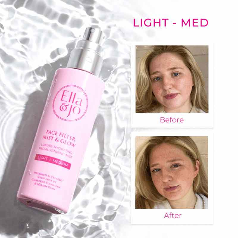 Face Filter Mist & Glow Tanning Mist by Ella & Jo