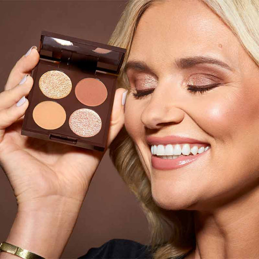 Luxe Eyeshadow Quad Naked Diamonds by Hildun Beauty