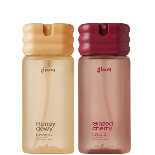 Gisou Honey Infused Hair & Body Mist Duo - Honey Dewy & Glazed Cherry