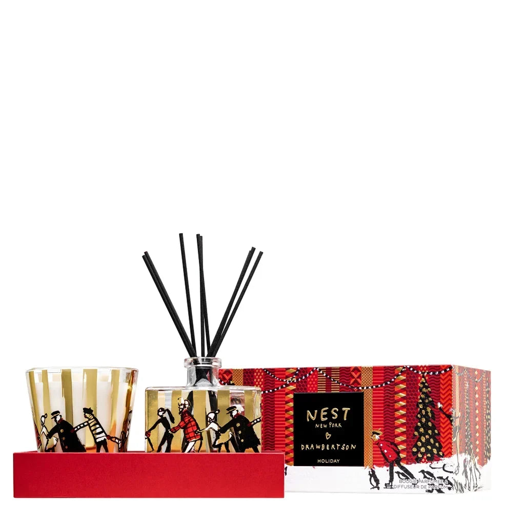 NEST New York Drawbertson Holiday Classic Candle & Diffuser Set