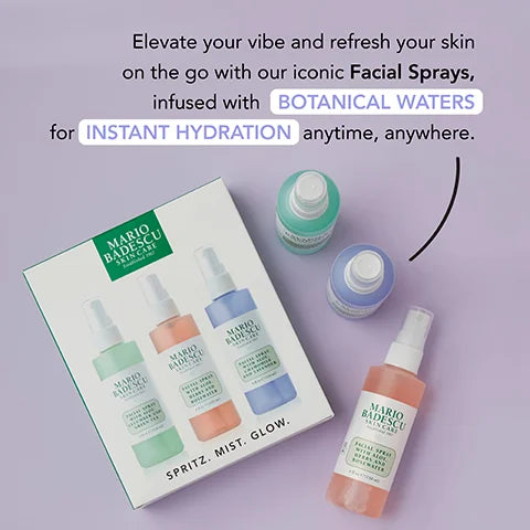 Mario Badescu Spritz. Mist. Glow.