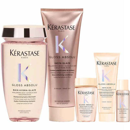 Gloss Absolu Home & Away Bundle + Free Glaze Drops Hair Oil by Kérastase
