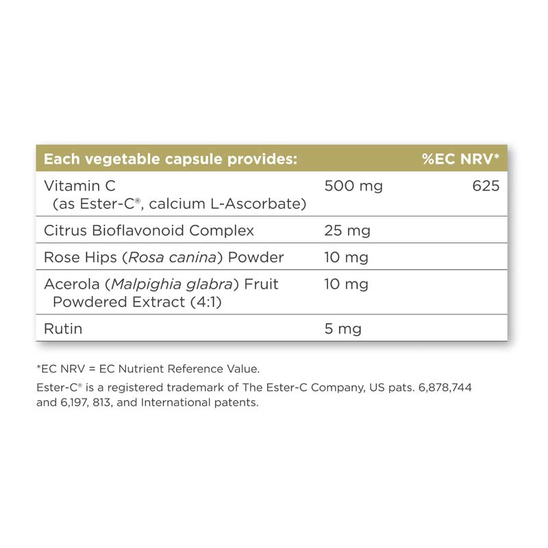 Ester-C Plus 500 mg Vitamin C Capsules by Solgar